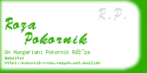 roza pokornik business card